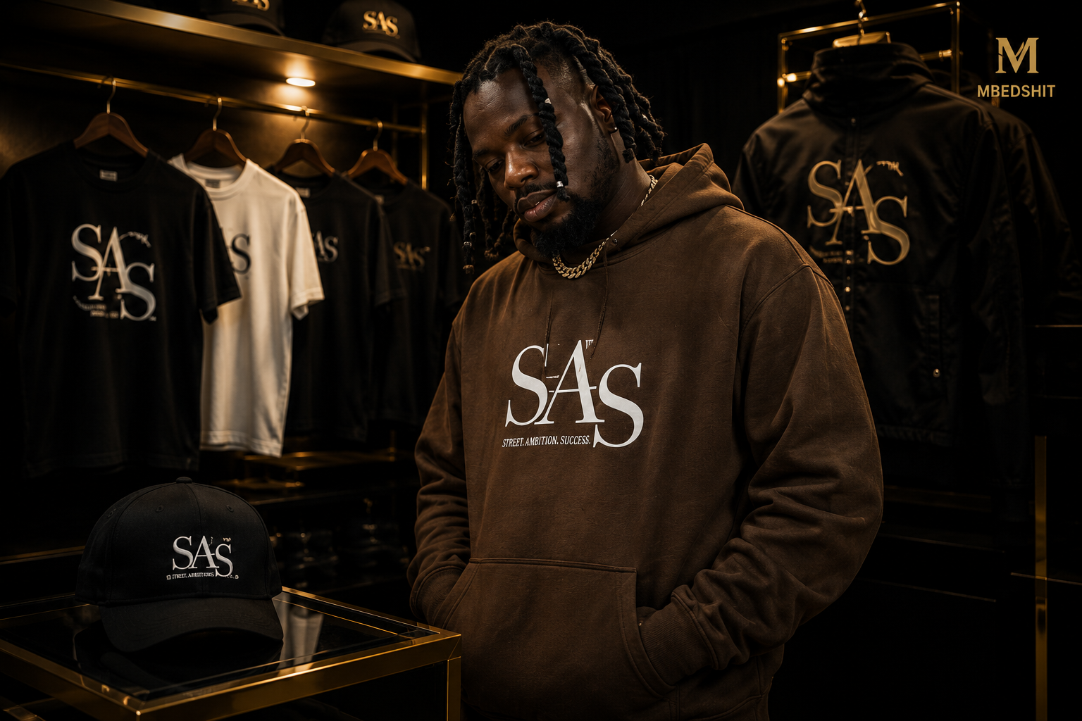 MERCH SAS Une marque de vêtements inspirée de la culture urbaine, de la musique et de l'identité MBEDSHIT.
