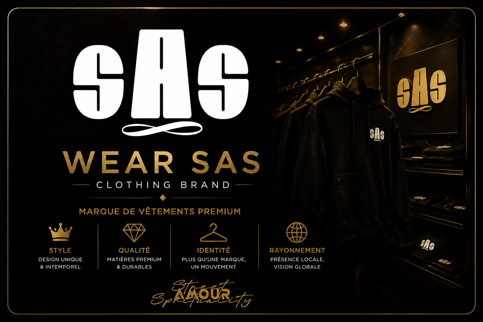 Titre WEAR SAS Description Marque de vêtements premium née de la culture urbaine. Des collections qui allient identité, qualité et créativité pour représenter un véritable état d'esprit.